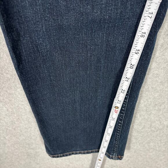 Levis Signature Jeans Womens 14 Mid Rise Straight Stretch Dark Wash Classic - Picture 6 of 11